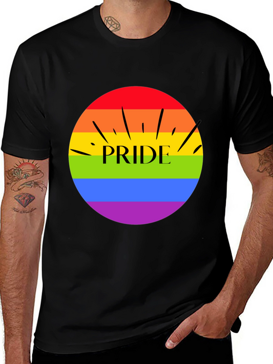 Pride T-Shirt - Rainbow Circle Design