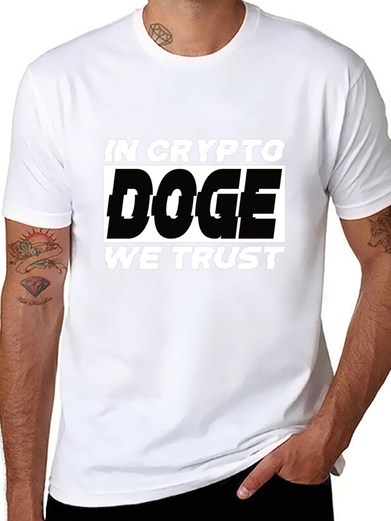 In Crypto Doge We Trust Black T-Shirt