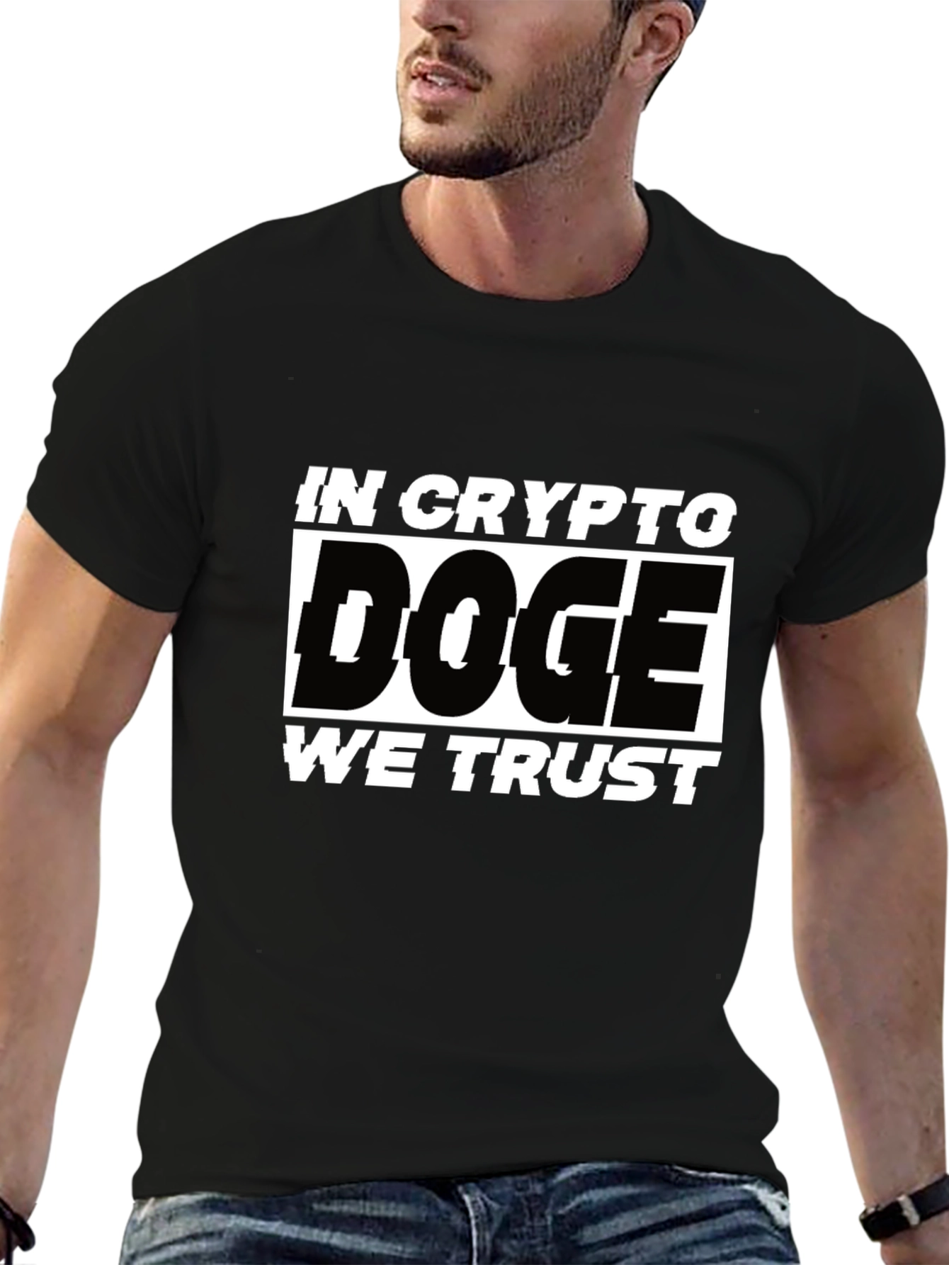 In Crypto Doge We Trust Black T-Shirt