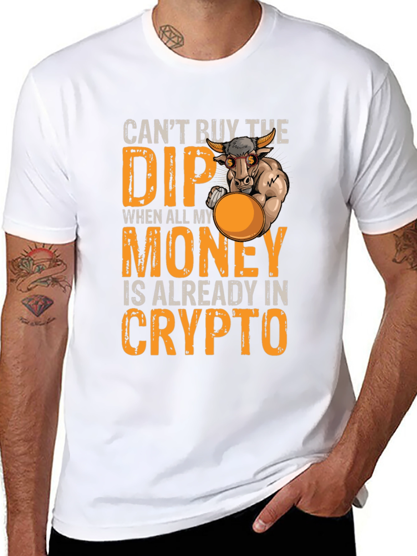 Crypto Bull T-Shirt - Cant Buy the Dip