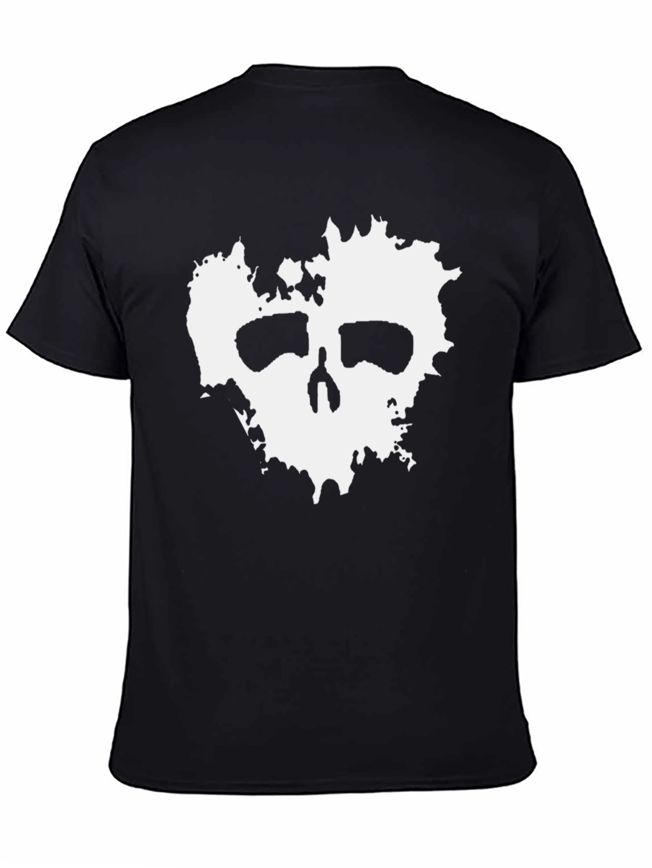 Abstract Skull Graphic Black T-Shirt