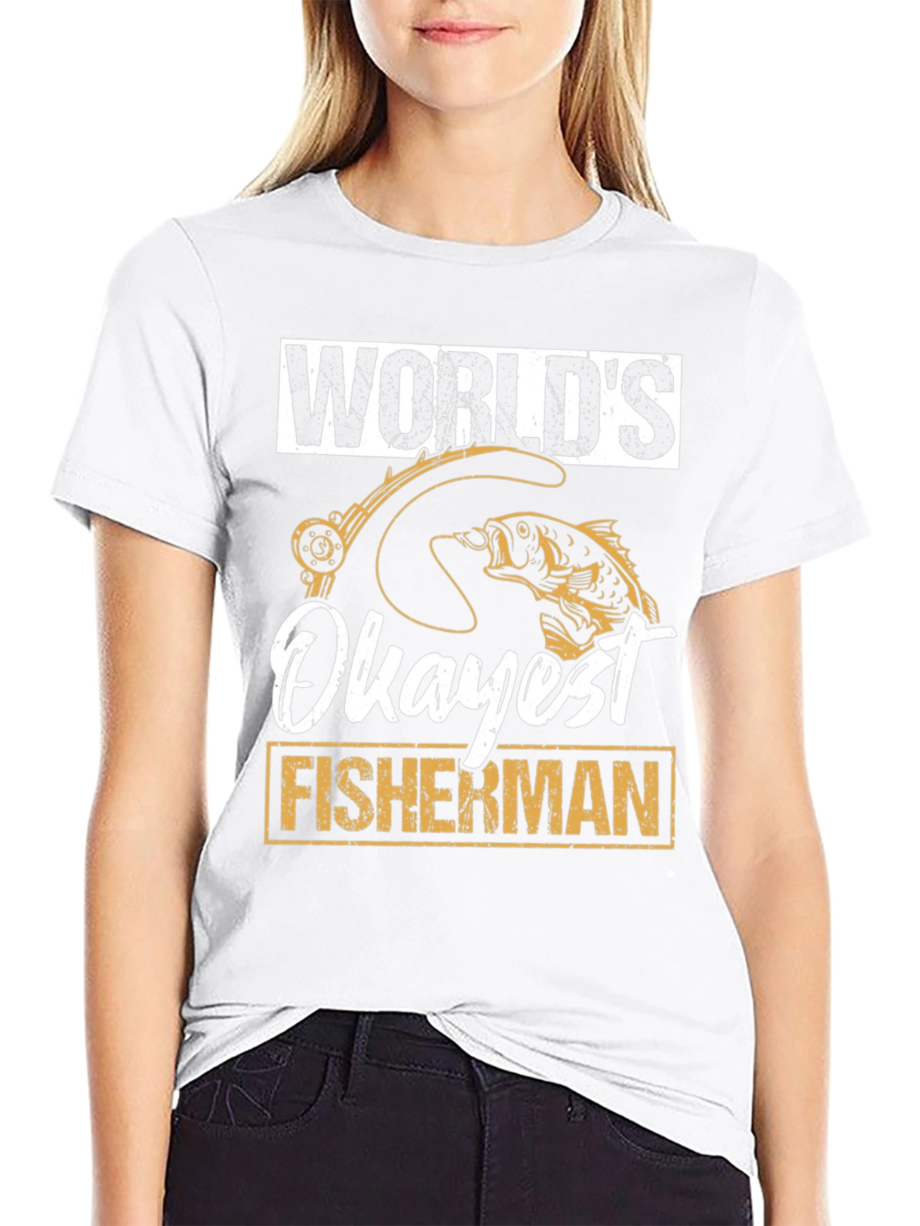 Worlds Okayest Fisherman Graphic Tee