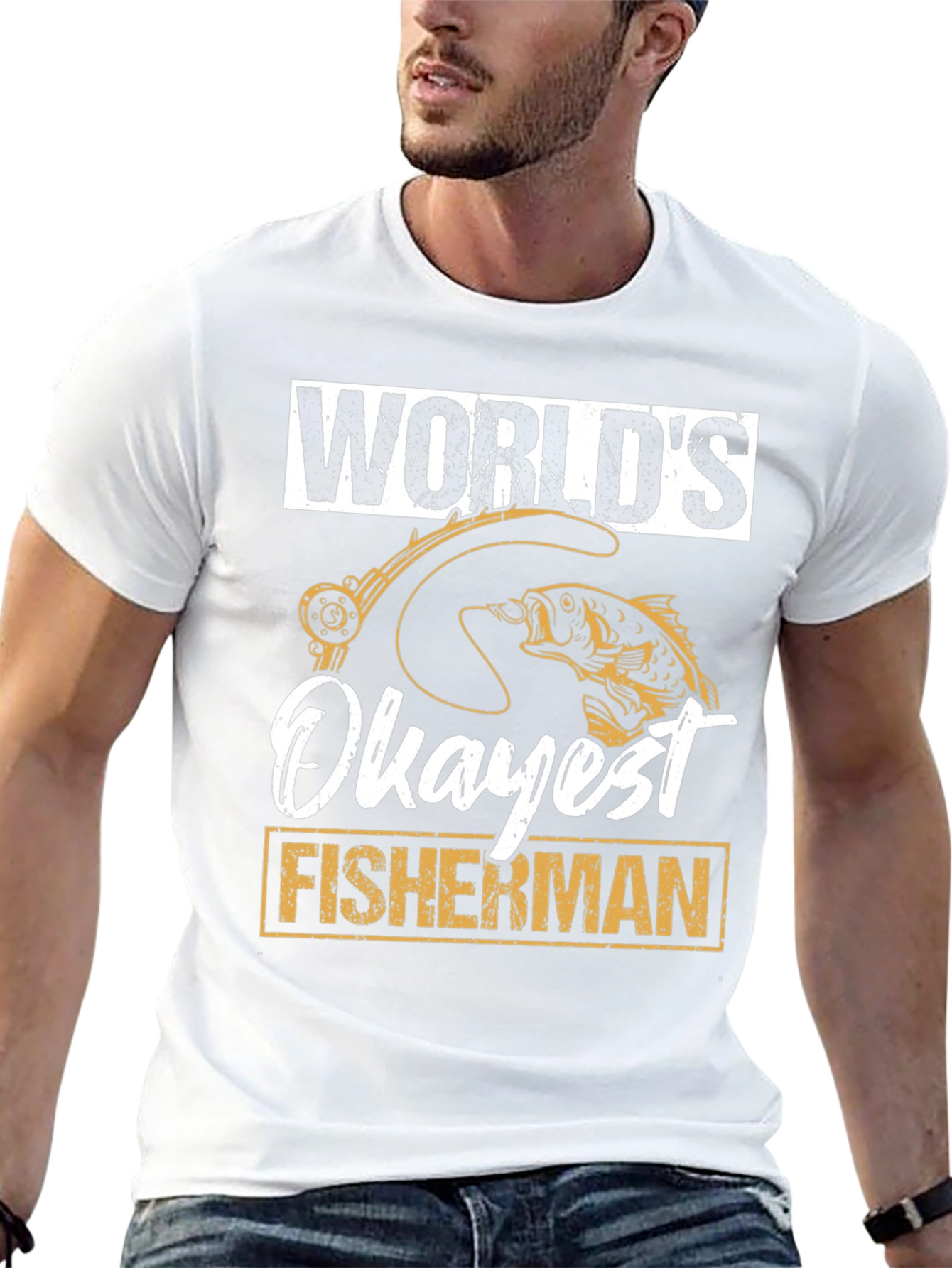Worlds Okayest Fisherman Graphic Tee