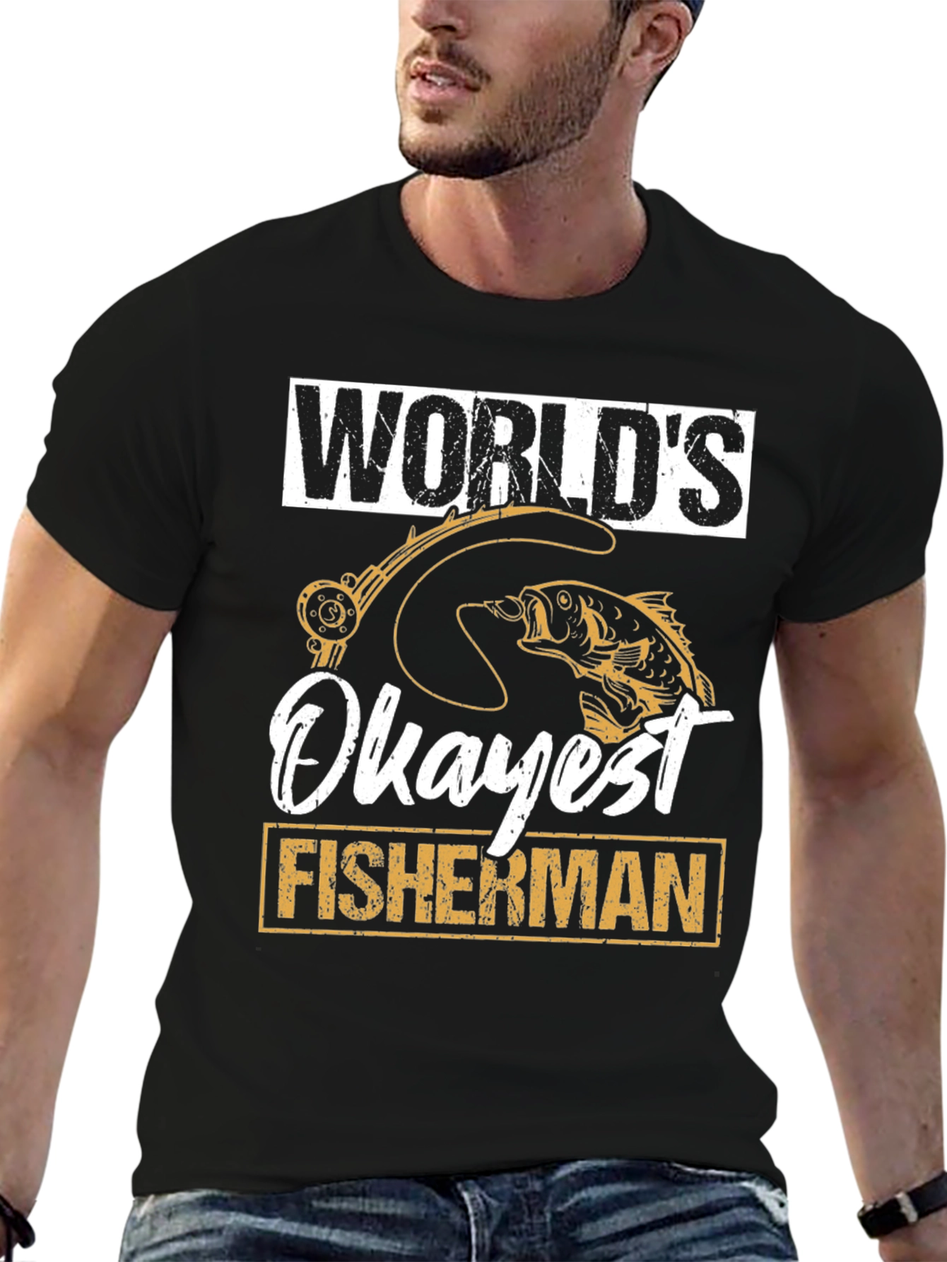 Worlds Okayest Fisherman Graphic Tee