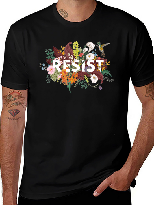 Resist Floral Graphic T-Shirt
