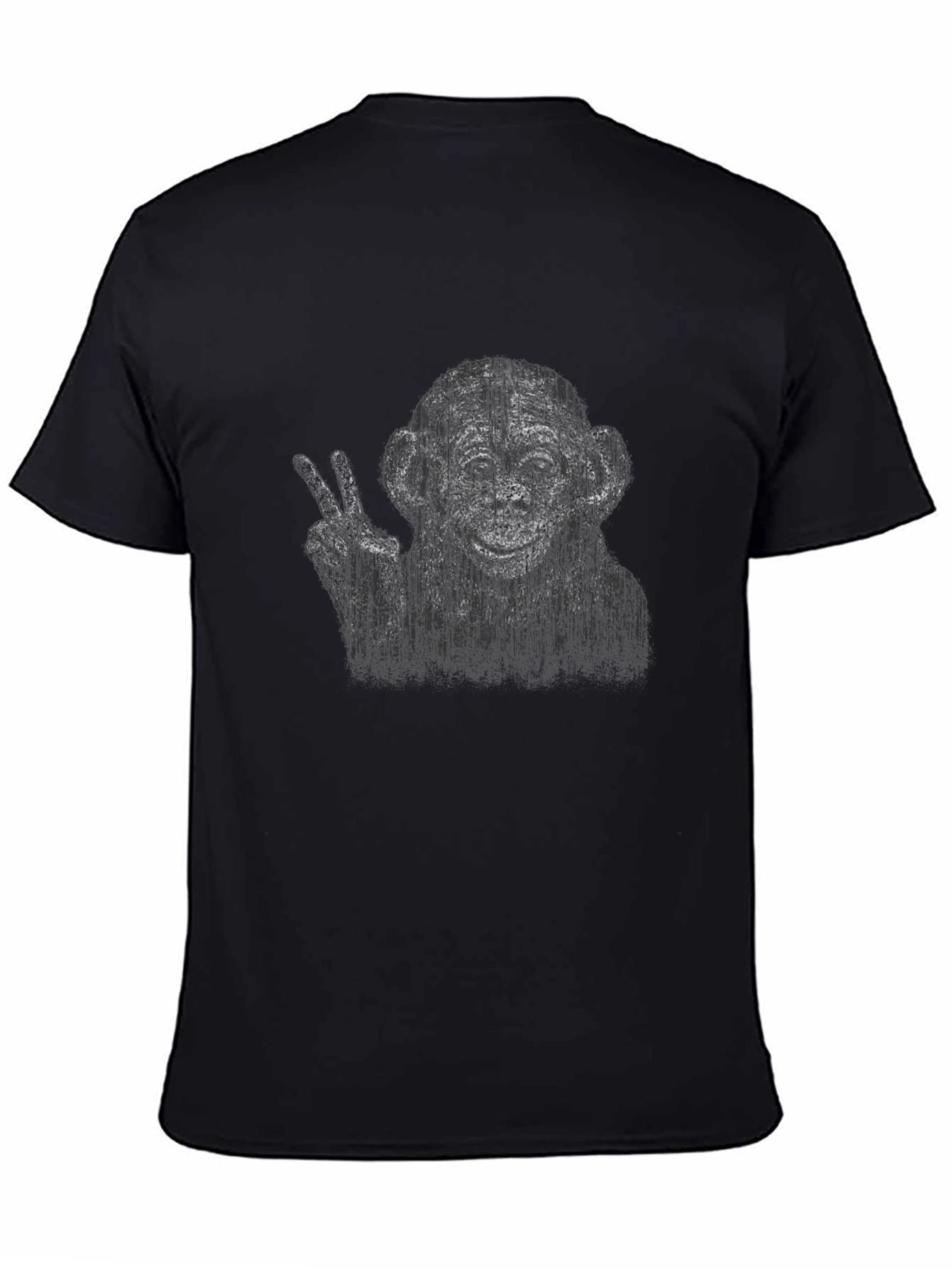 Peace Monkey Graphic T-Shirt - Black