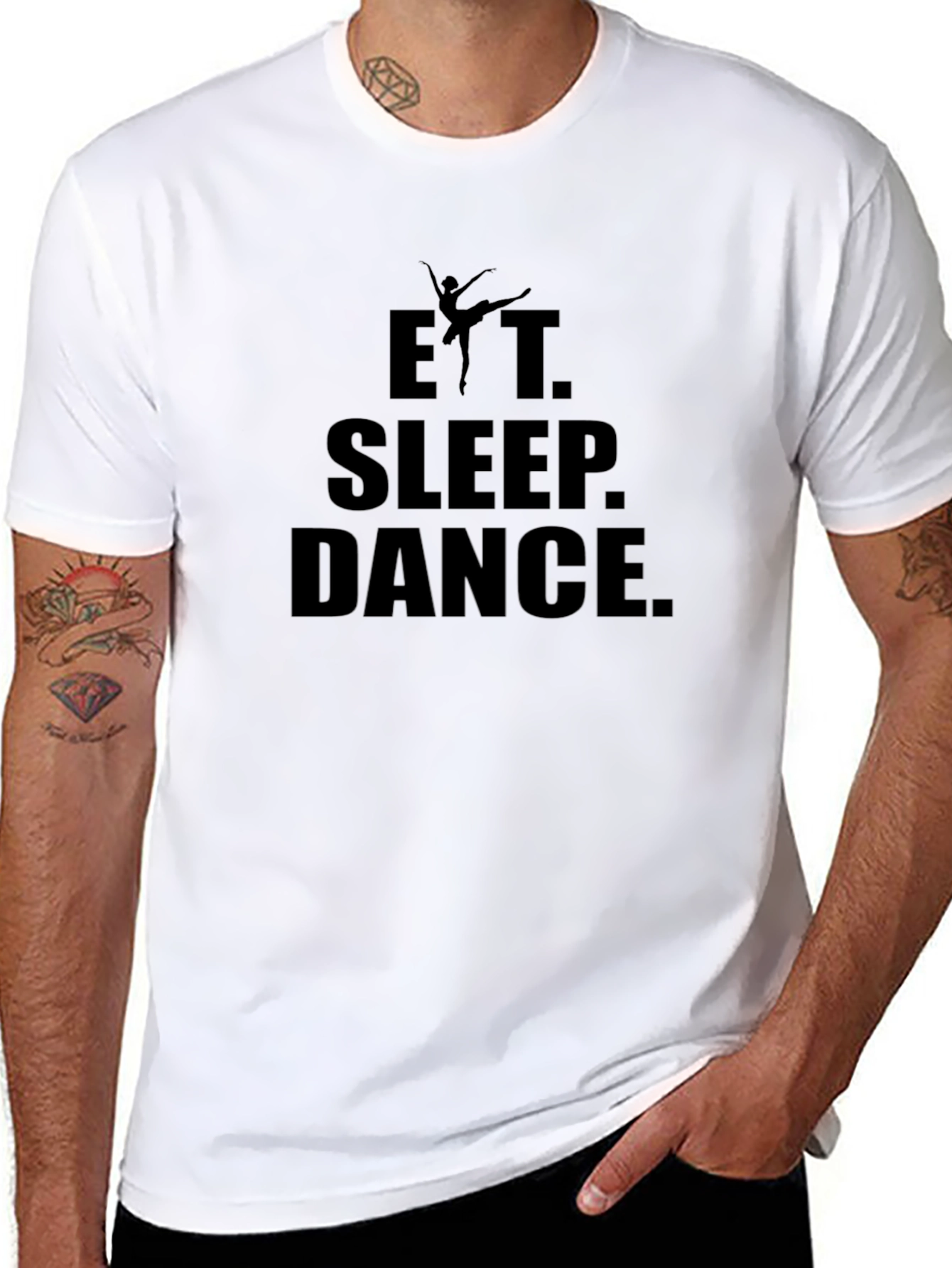 Eat Sleep Dance Graphic Black T-Shirt
