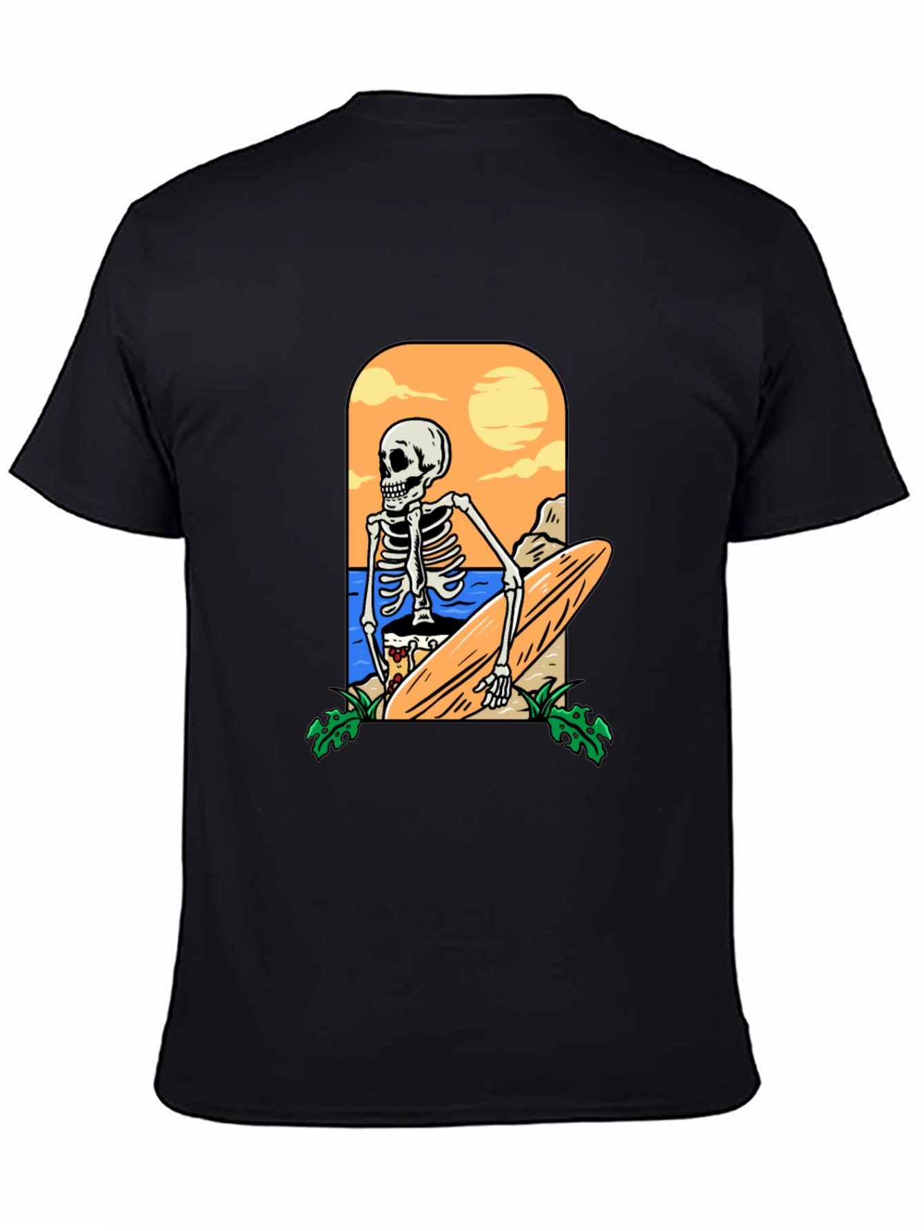 Skeleton Surfer Graphic T-Shirt