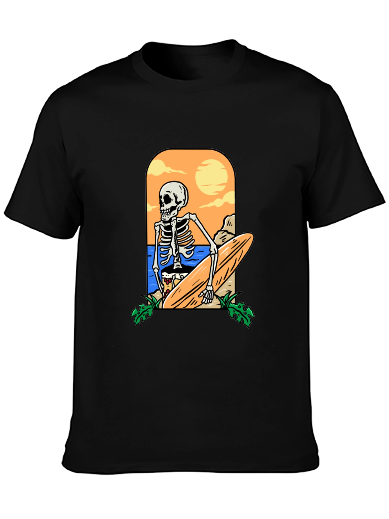 Skeleton Surfer Graphic T-Shirt