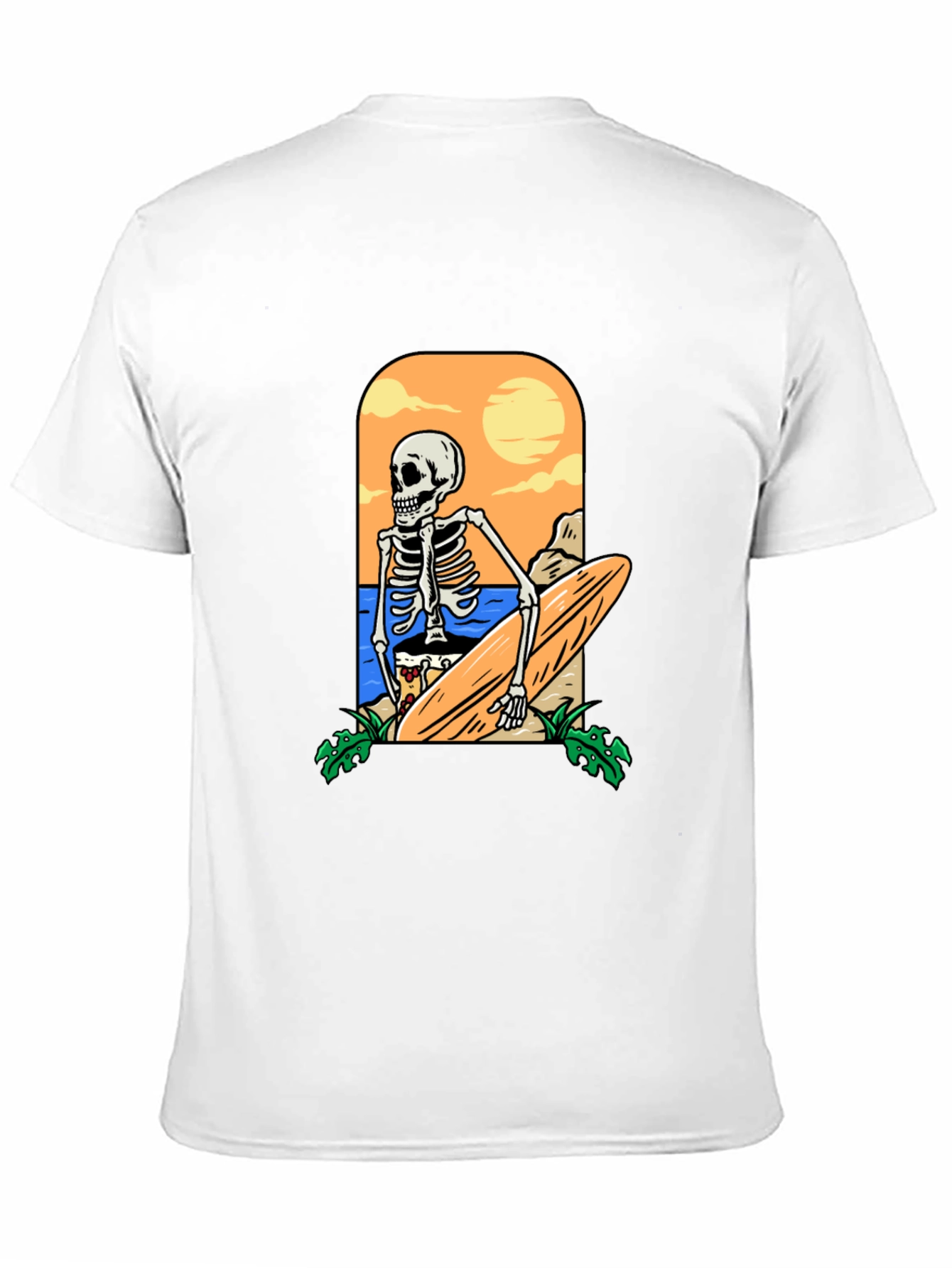 Skeleton Surfer Graphic T-Shirt