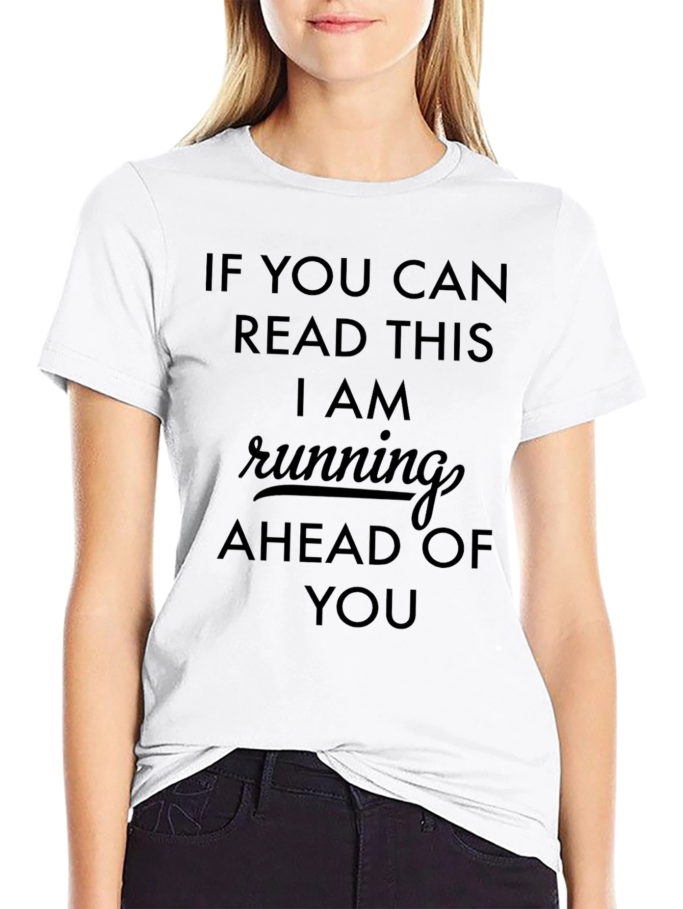 Funny Running Graphic Tee - Ahead of You