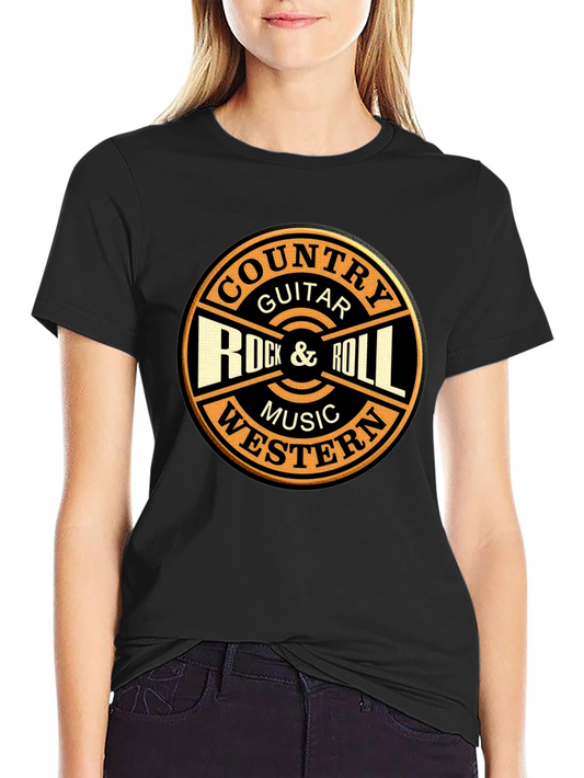 Country Guitar Rock & Roll Music Graphic T-Shirt