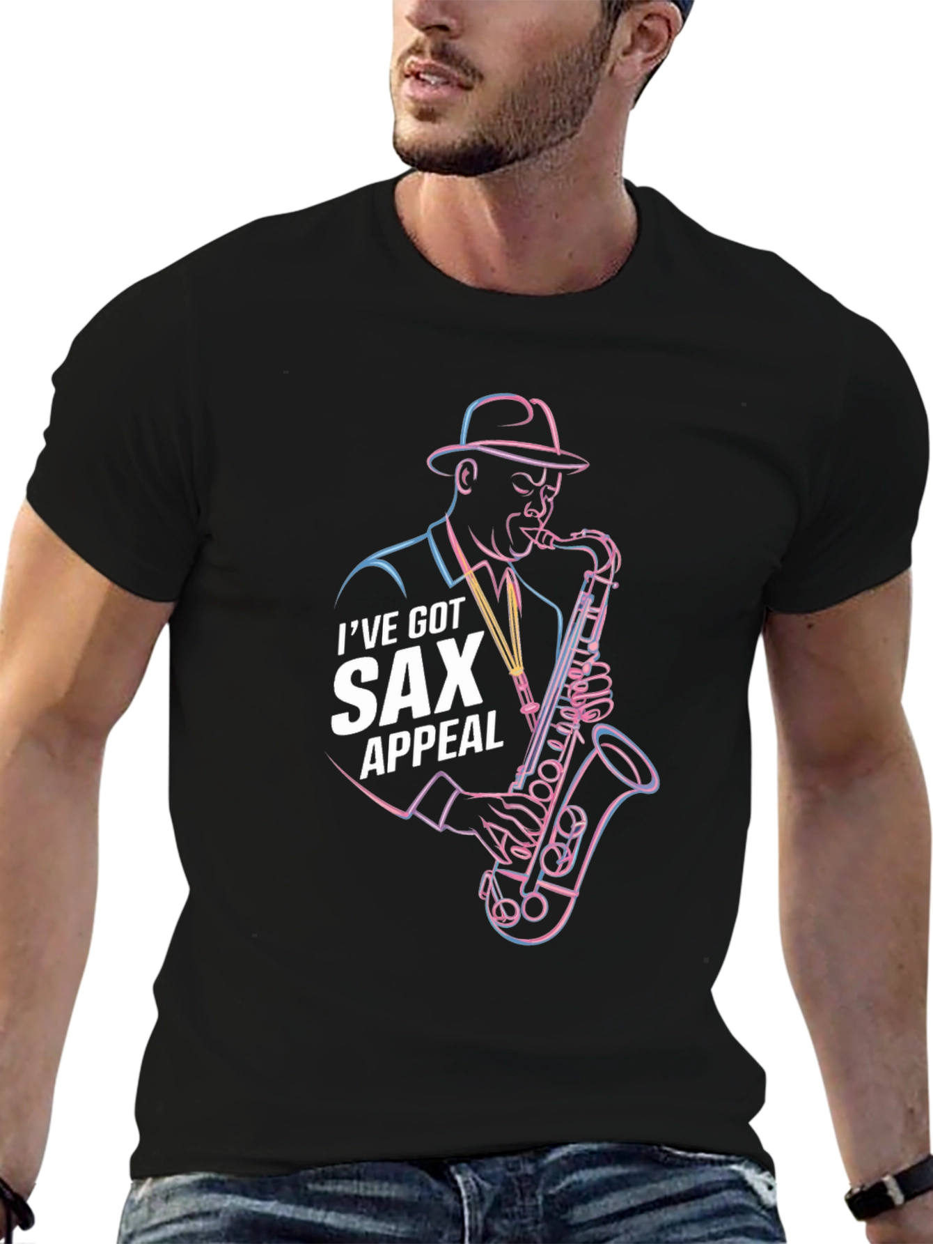 Sax Appeal T-Shirt - Stylish Musician Tee