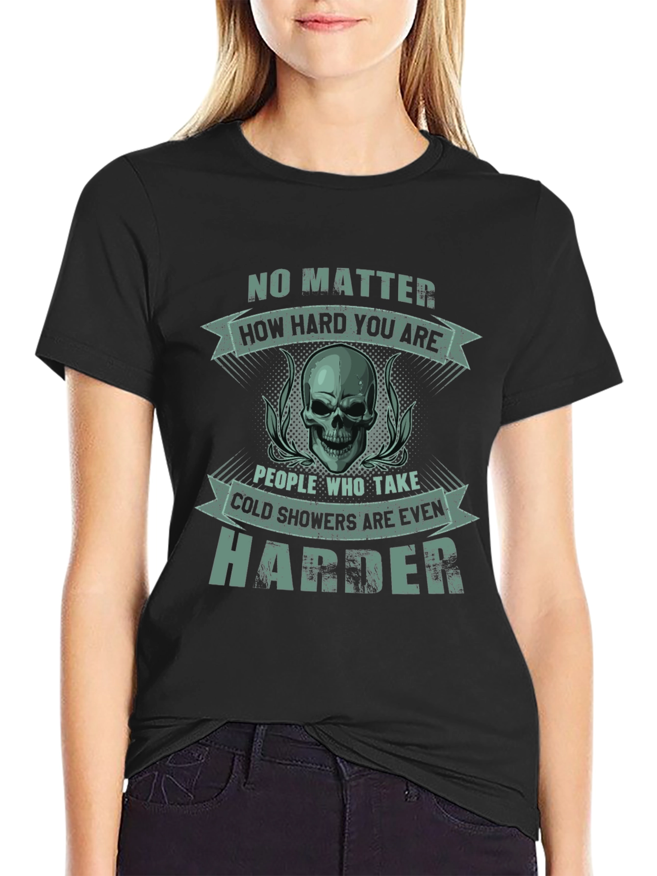 Harder Cold Shower Skull Graphic Tee