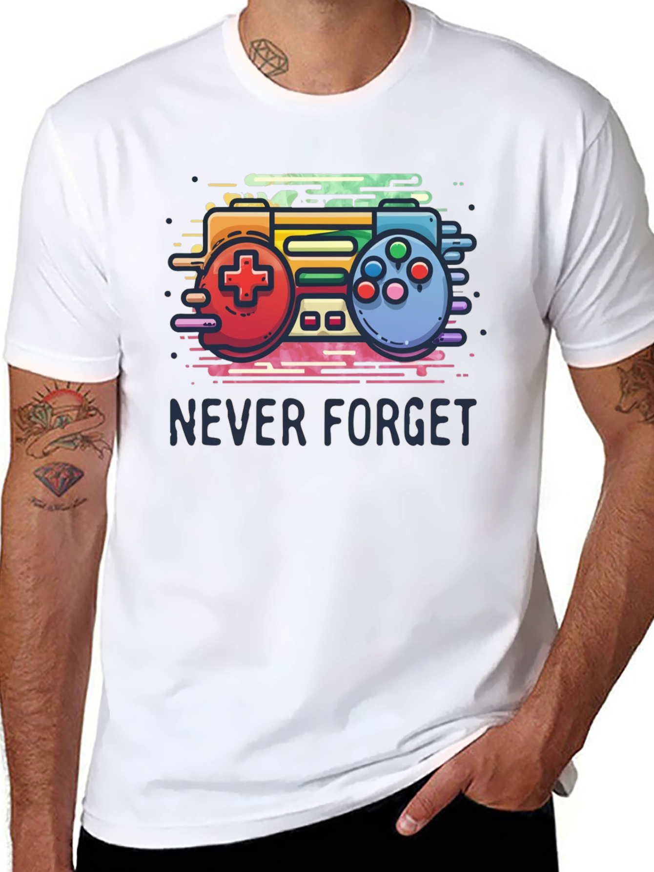 Retro Gaming T-Shirt - Never Forget