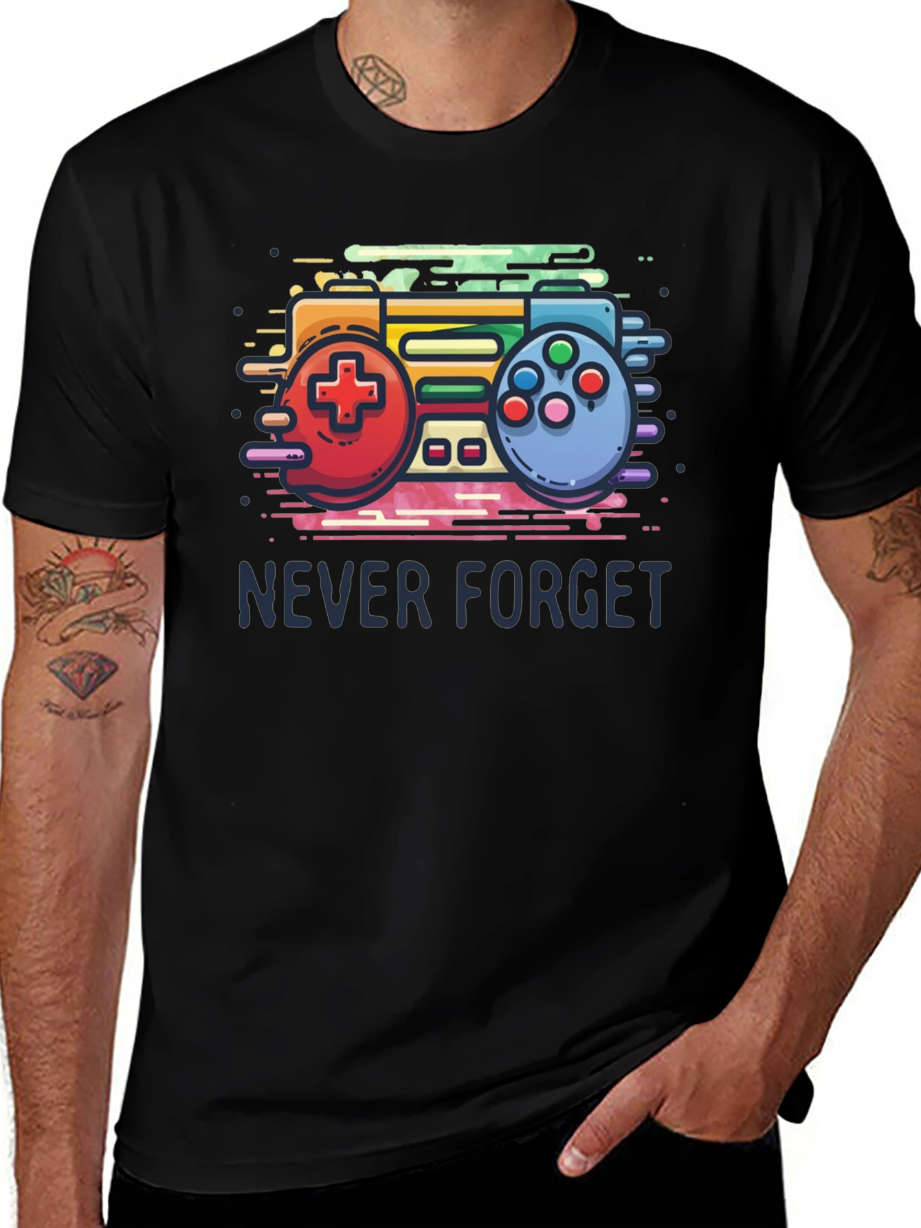 Retro Gaming T-Shirt - Never Forget