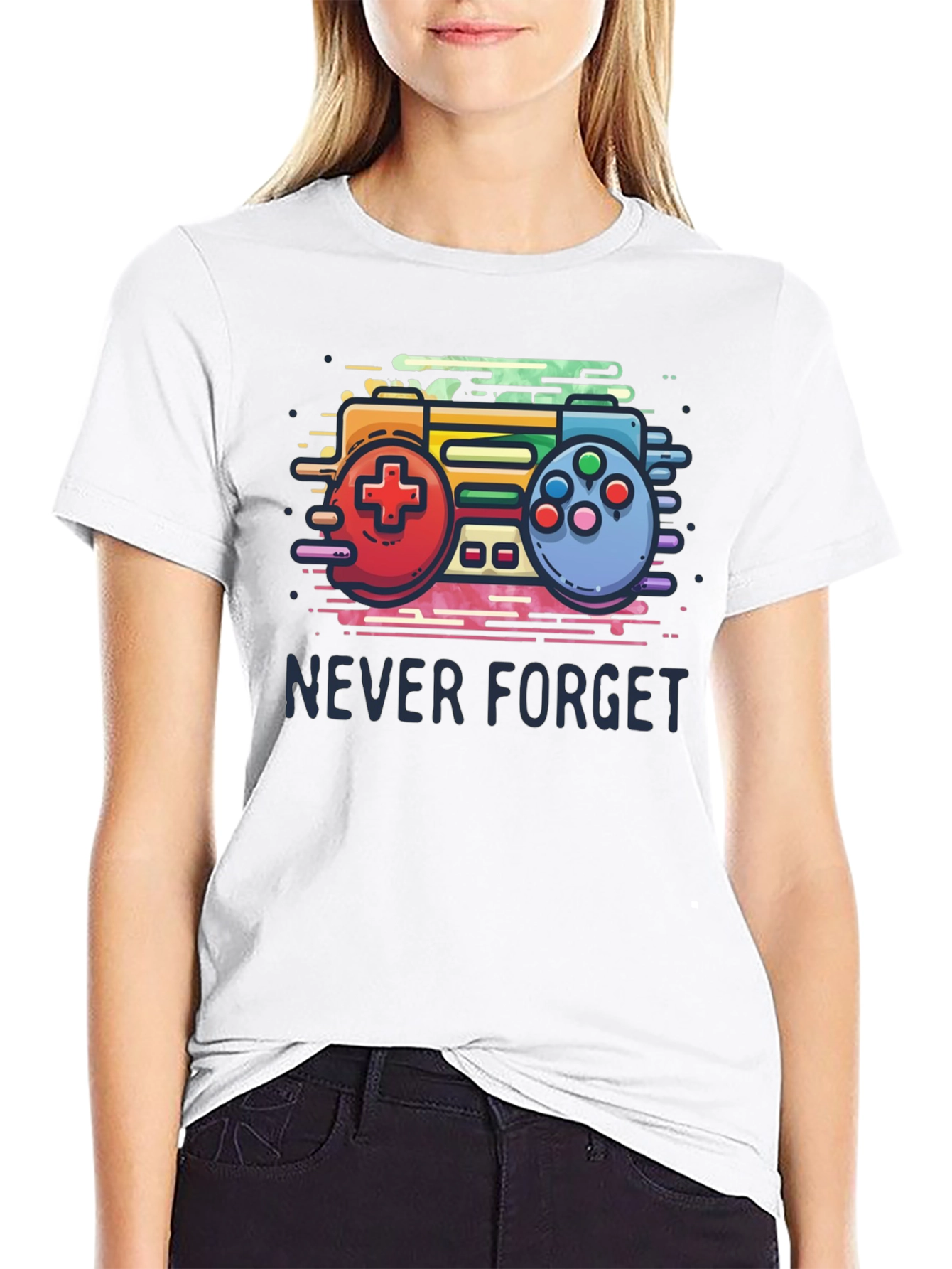 Retro Gaming T-Shirt - Never Forget