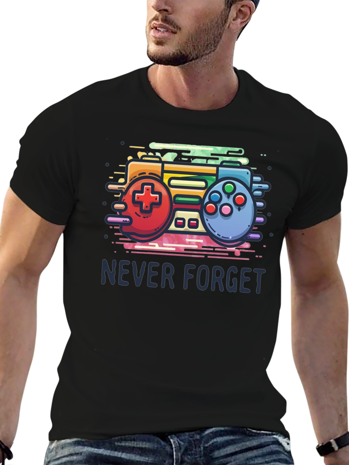 Retro Gaming T-Shirt - Never Forget
