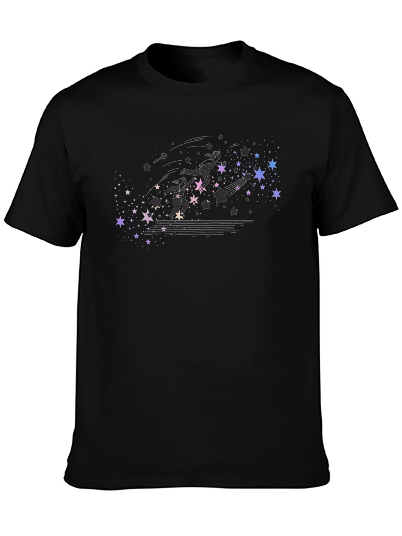 Starry Skaters Black T-Shirt