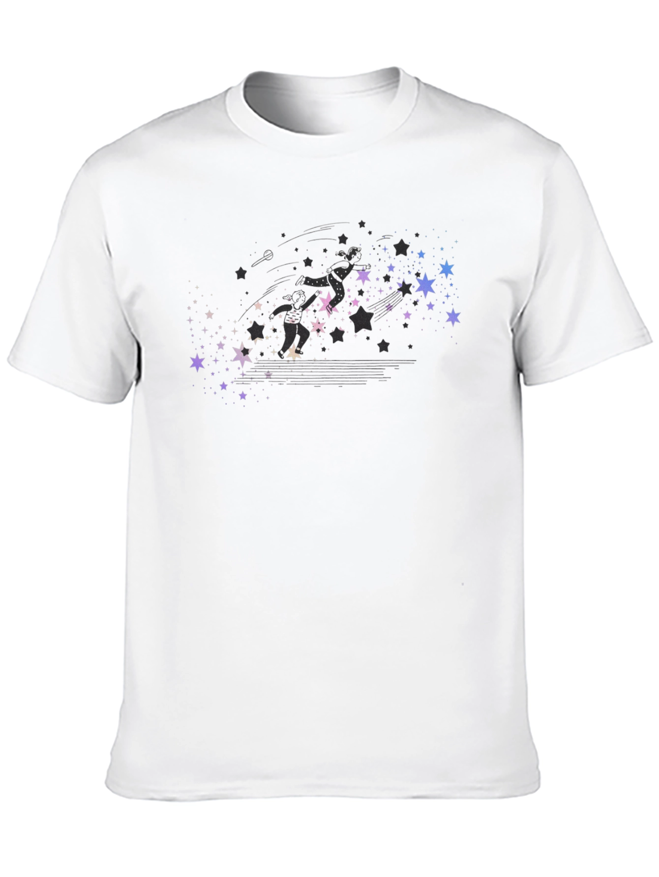 Starry Skaters Black T-Shirt