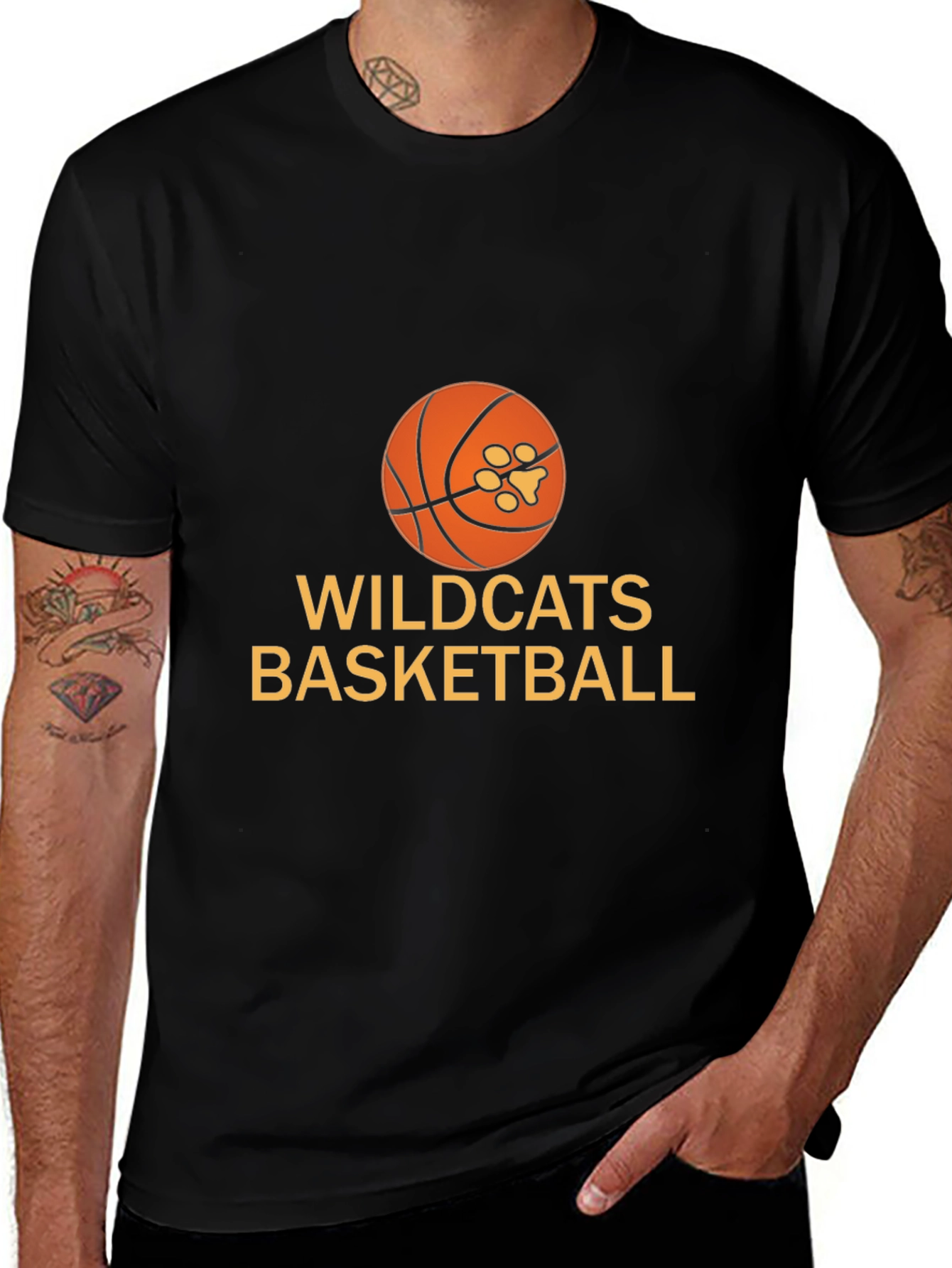 Wildcats Basketball Graphic Tee - Black