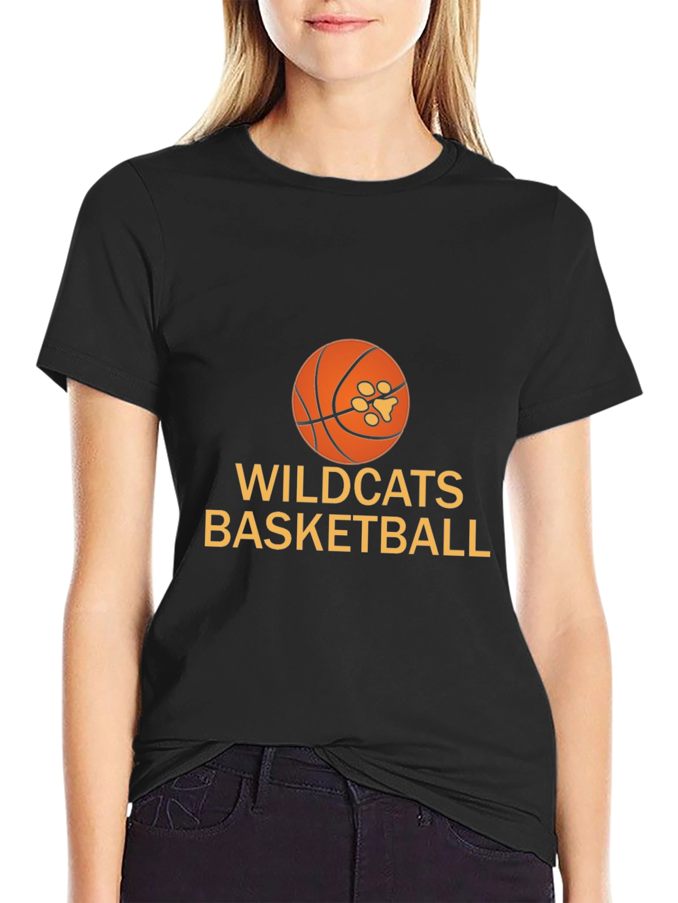 Wildcats Basketball Graphic Tee - Black