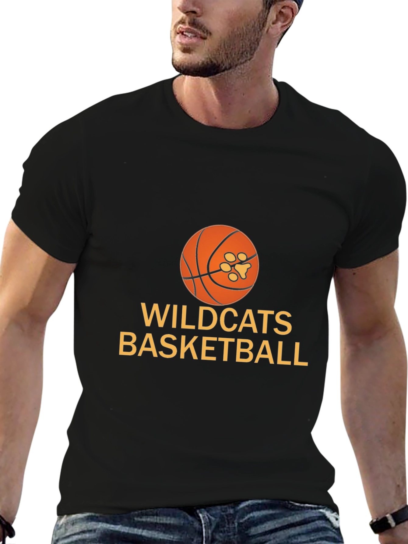 Wildcats Basketball Graphic Tee - Black