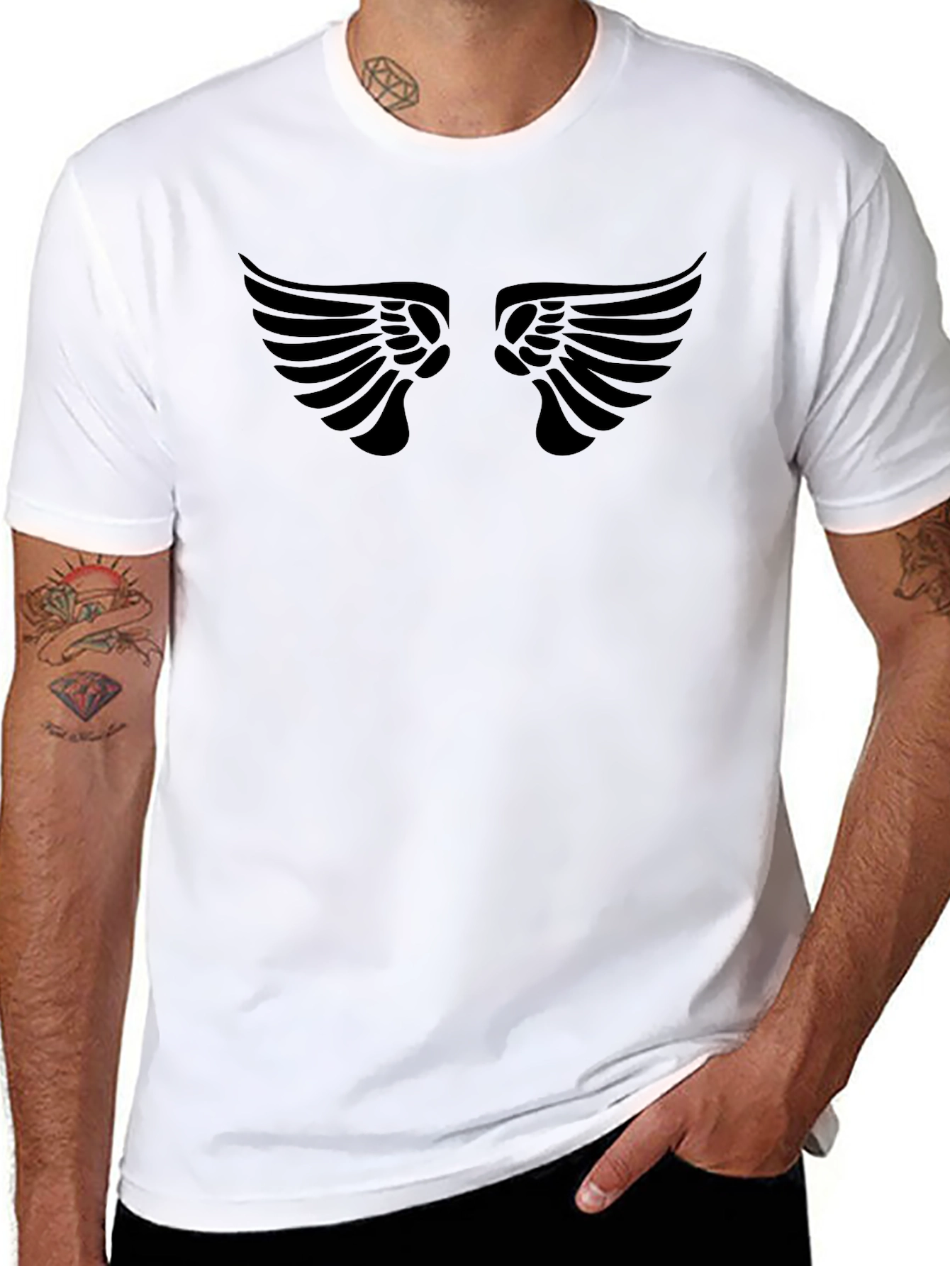 Black Wings Graphic Tee - Mens Style
