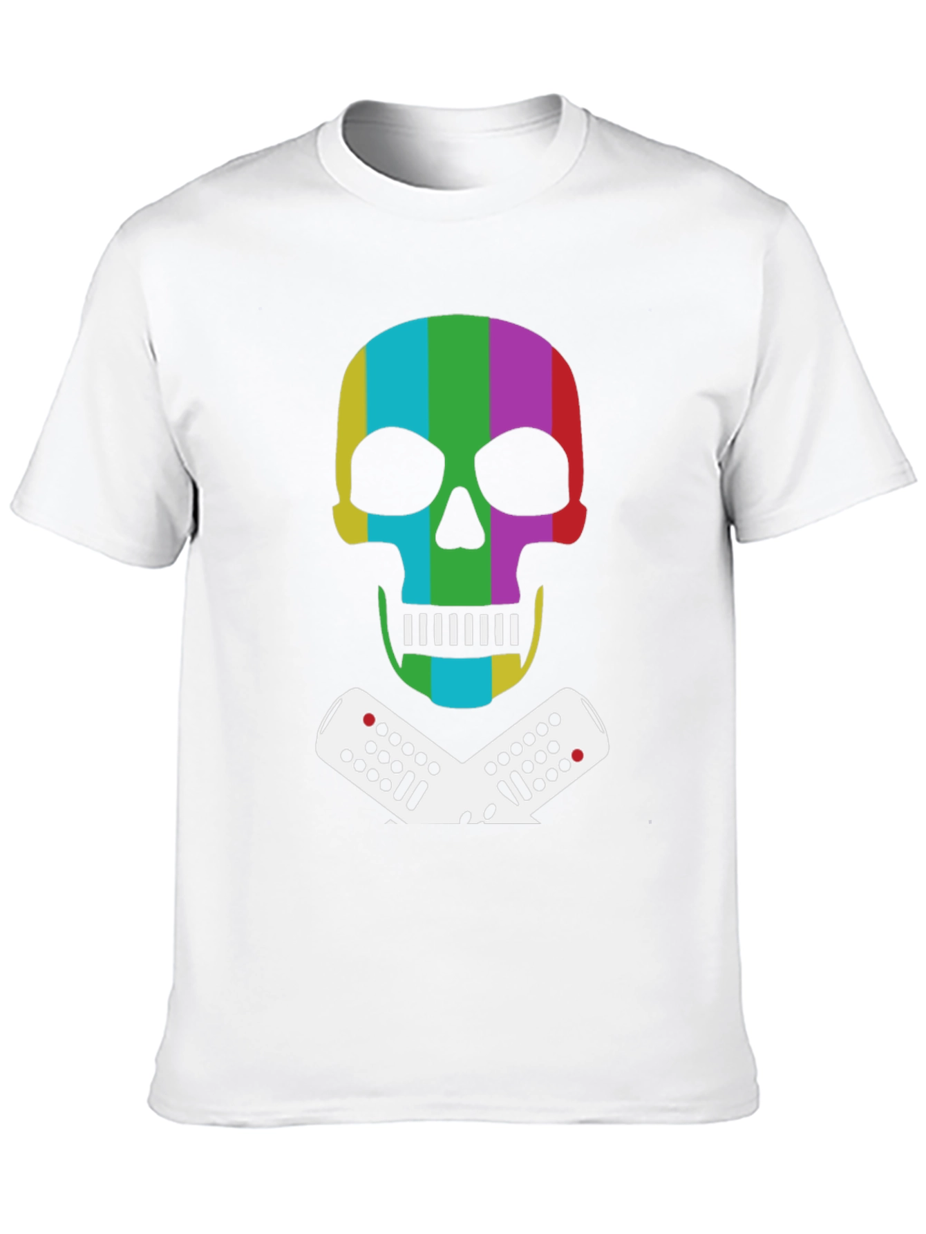 Retro Skull & Remote Black T-Shirt