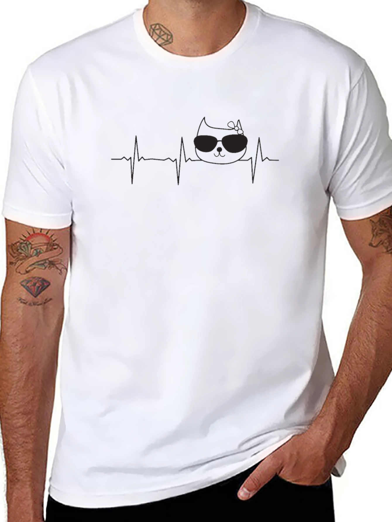 Cool Cat Beat T-Shirt - Mens Graphic Tee