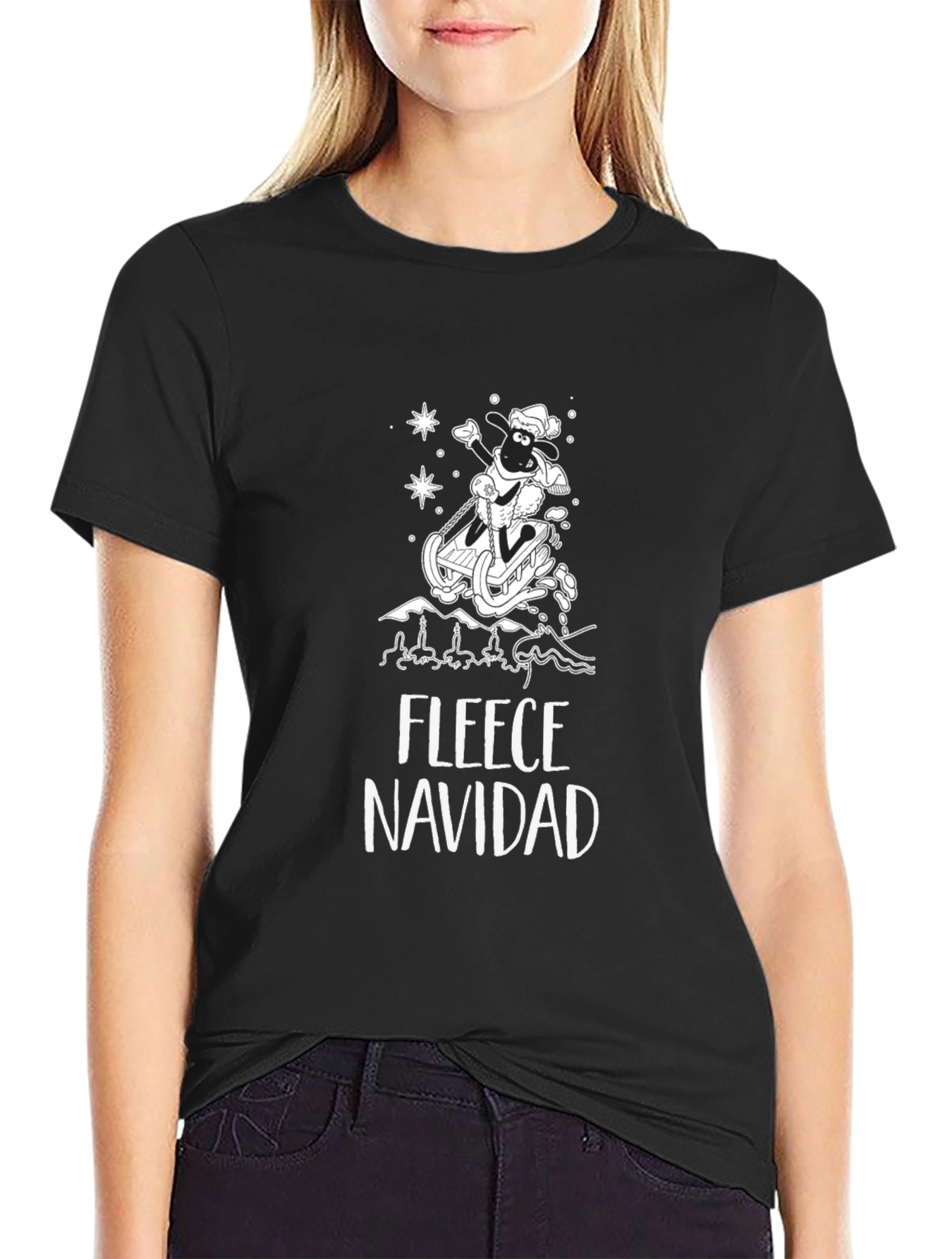 Fleece Navidad Sheep T-Shirt