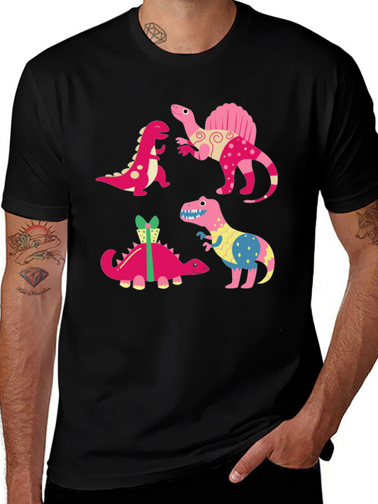 Dinosaur Print Black T-Shirt