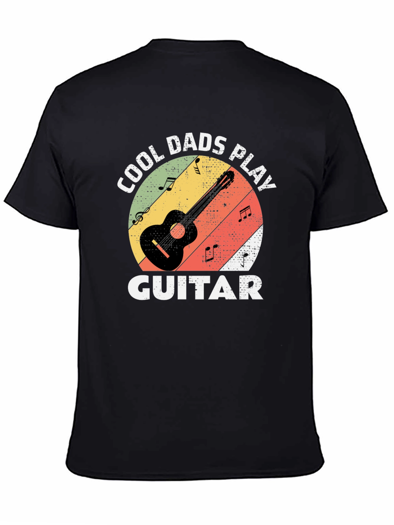 Cool Dads Play Guitar Black T-Shirt