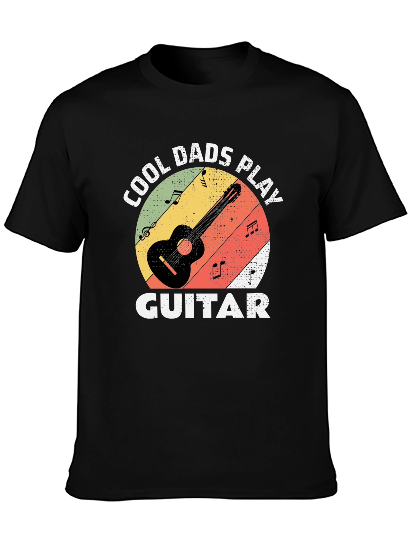 Cool Dads Play Guitar Black T-Shirt