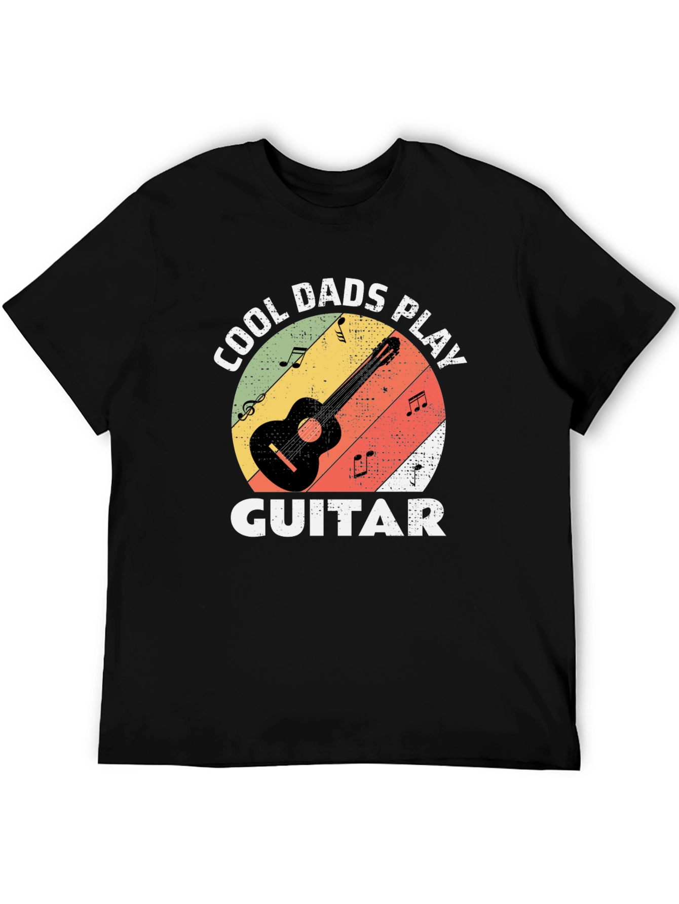 Cool Dads Play Guitar Black T-Shirt
