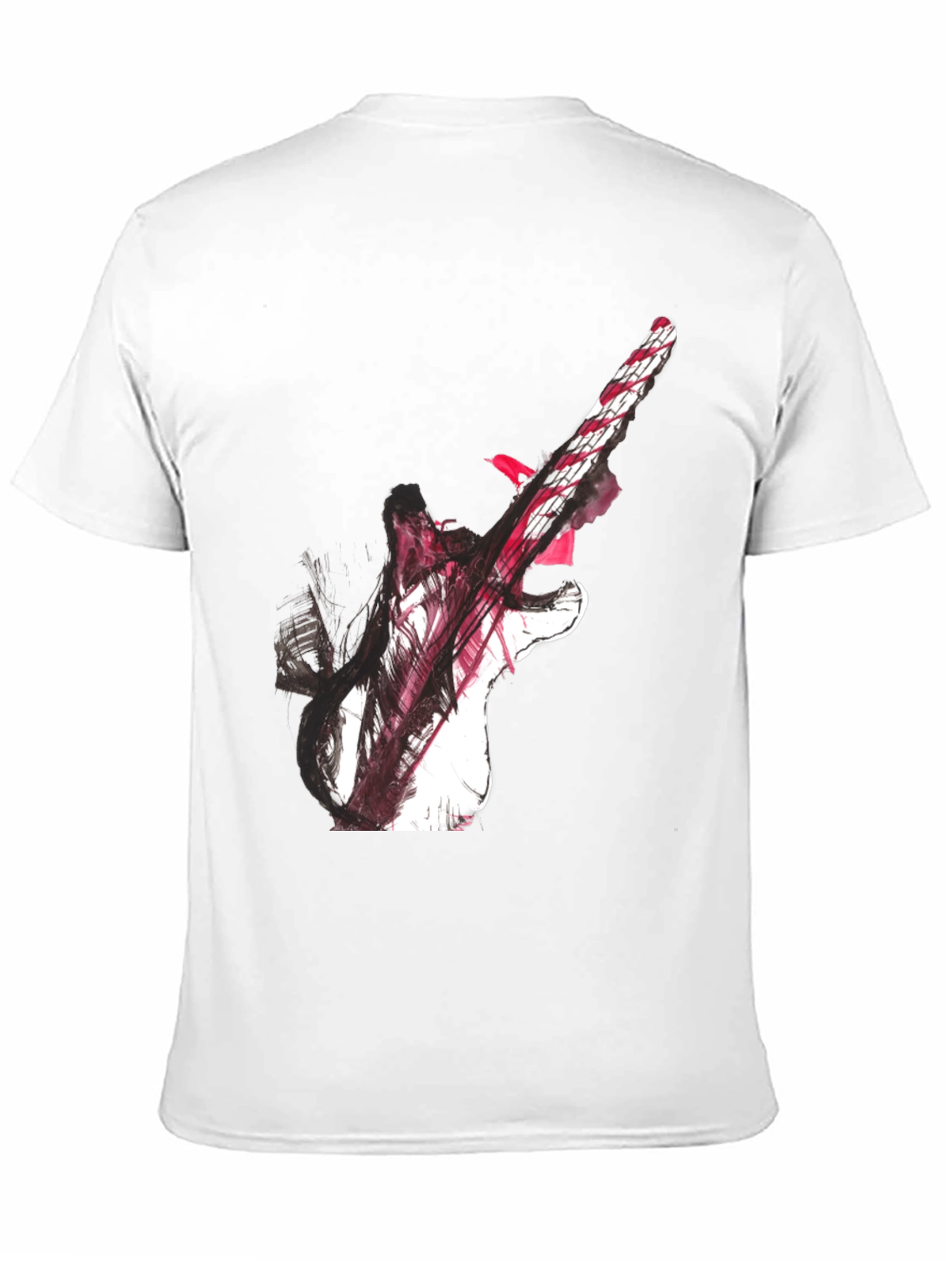 Abstract Guitar Graphic Black T-Shirt