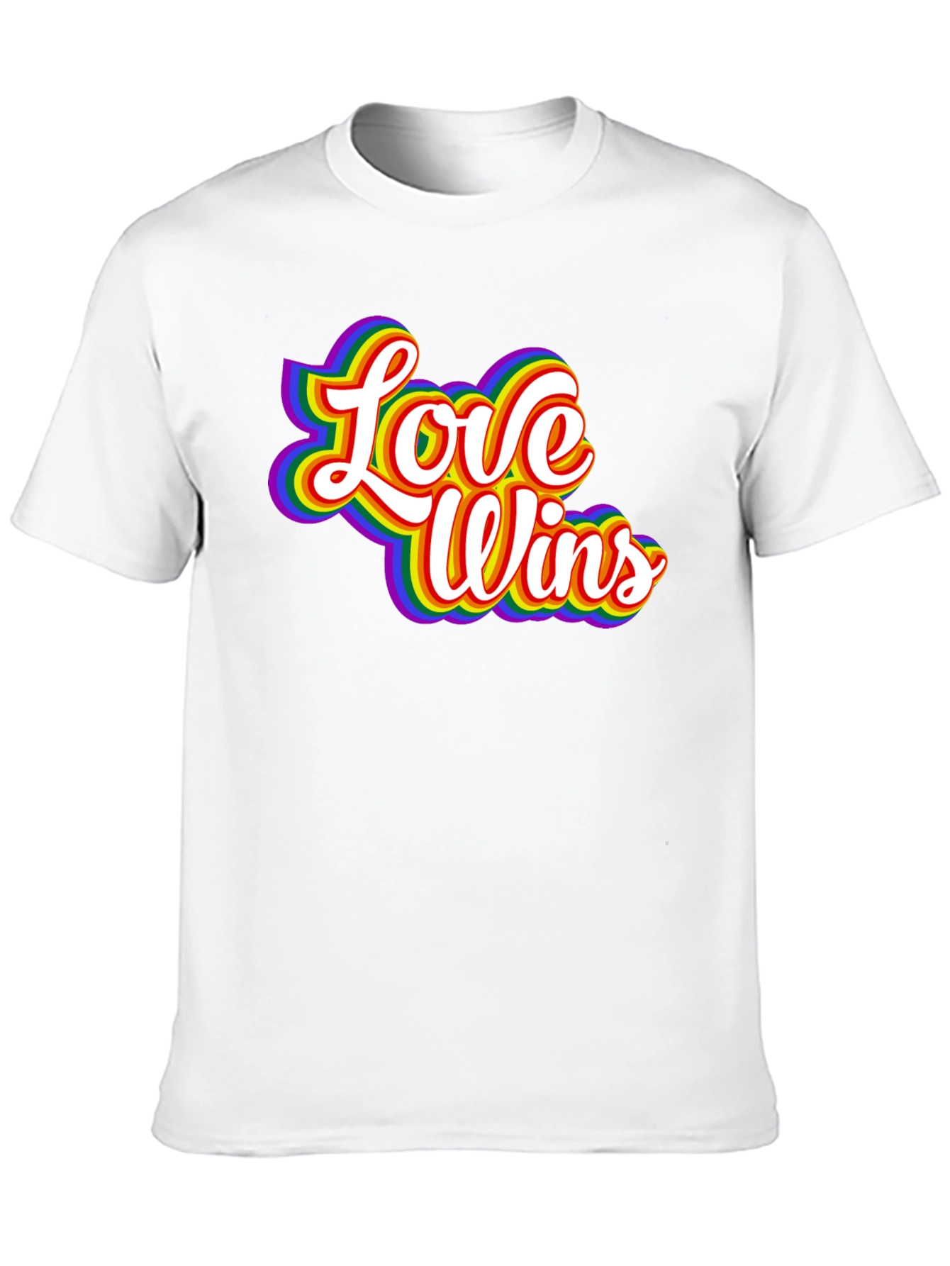 Love Wins Rainbow Graphic T-Shirt
