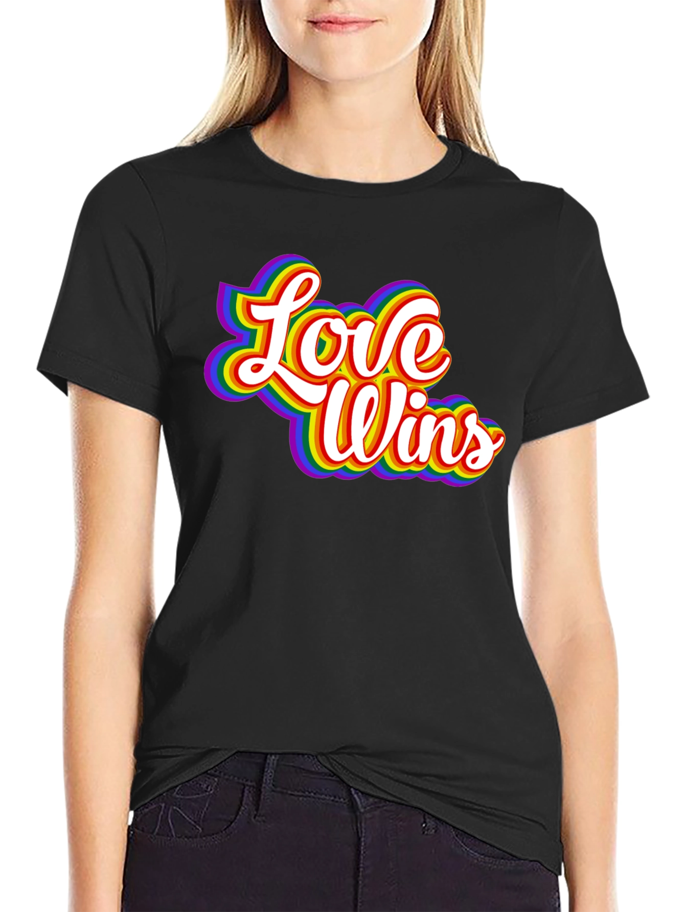 Love Wins Rainbow Graphic T-Shirt