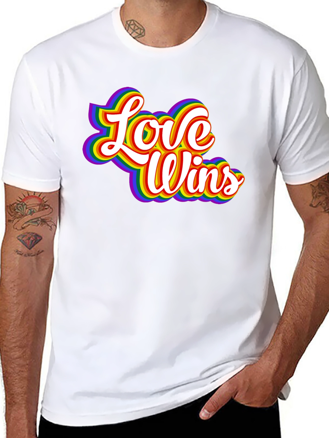 Love Wins Rainbow Graphic T-Shirt