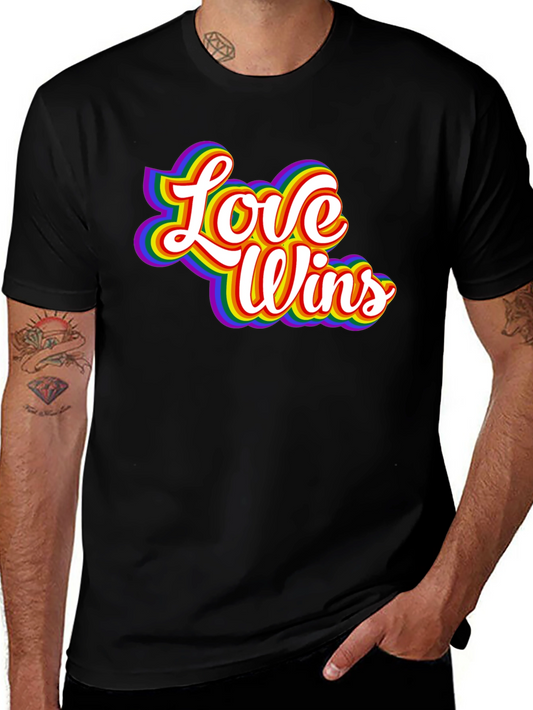 Love Wins Rainbow Graphic T-Shirt