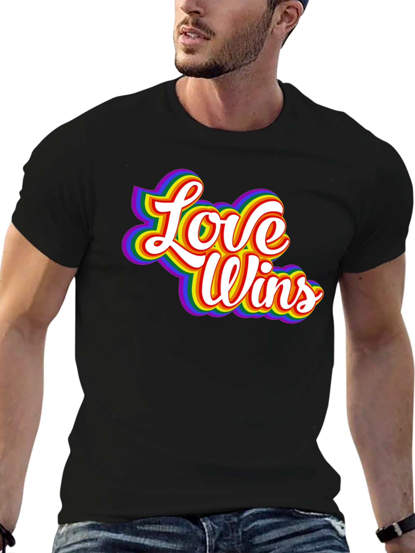 Love Wins Rainbow Graphic T-Shirt
