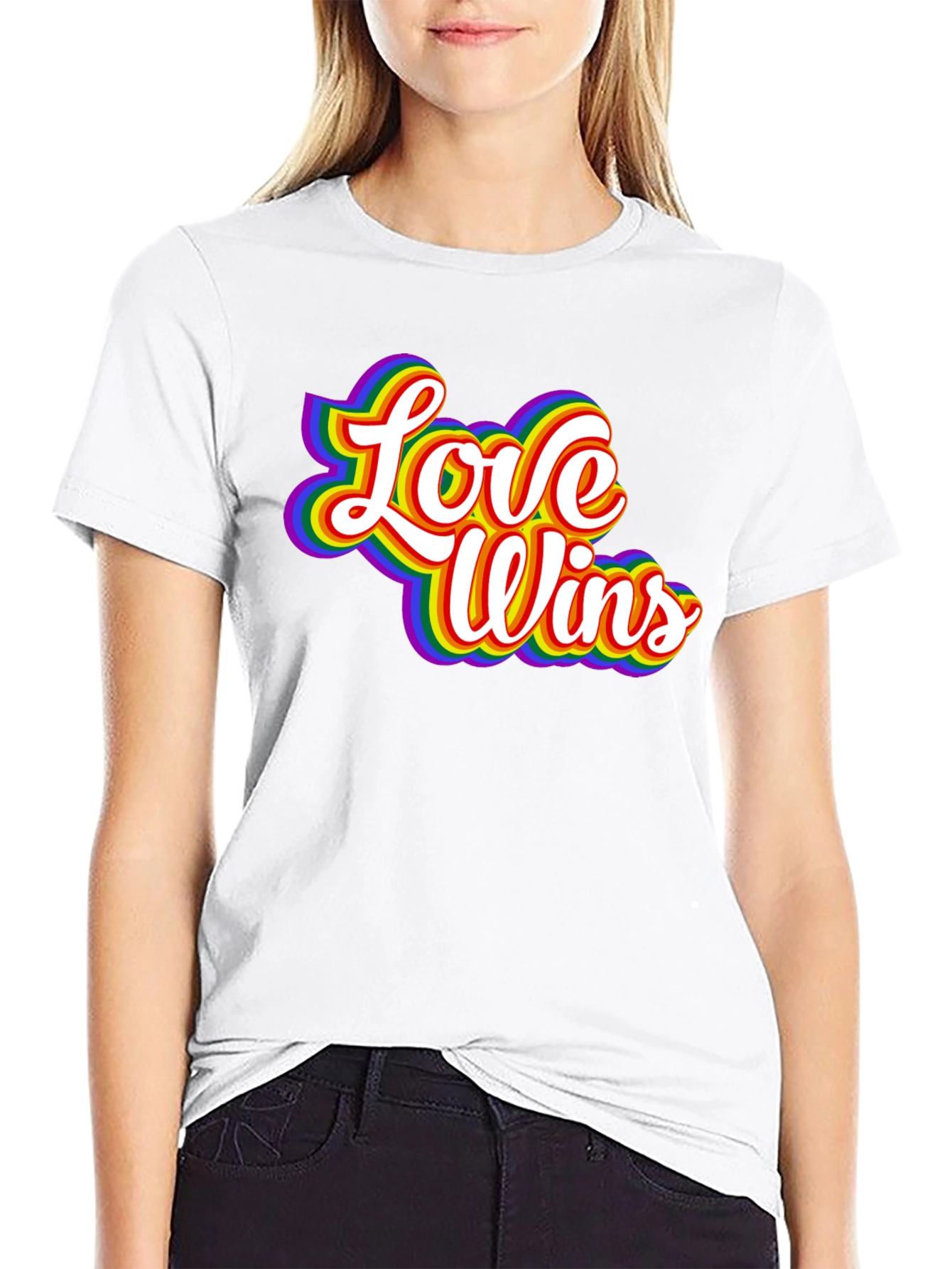 Love Wins Rainbow Graphic T-Shirt