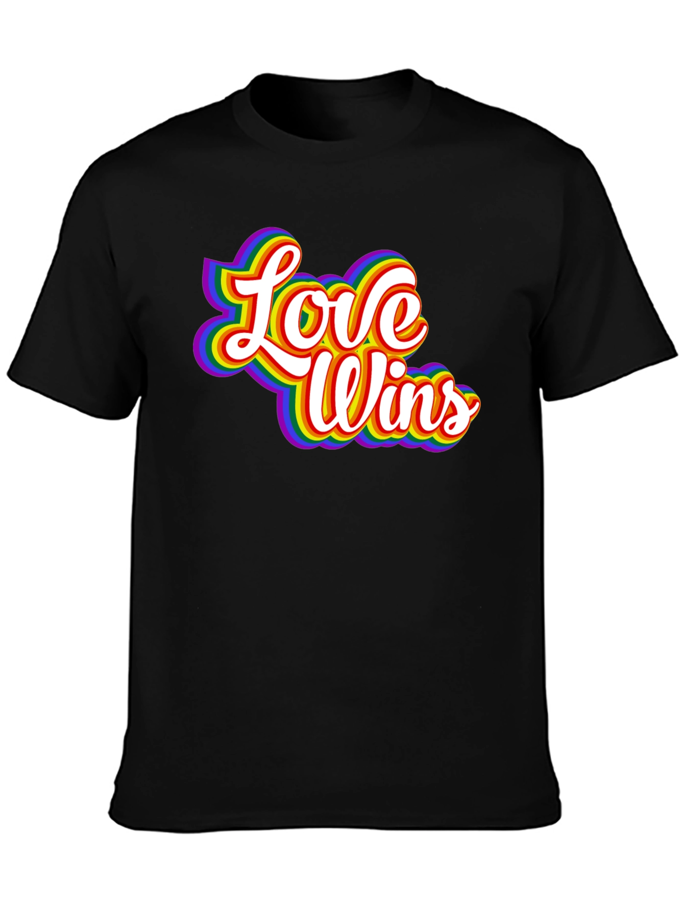 Love Wins Rainbow Graphic T-Shirt