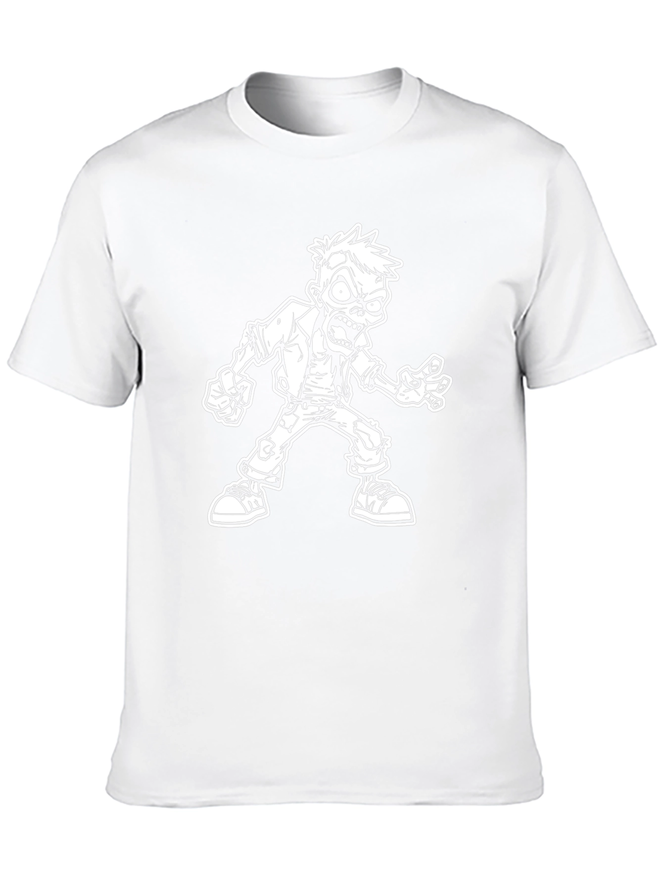 Zombie Graphic Tee - Black Cotton T-Shirt