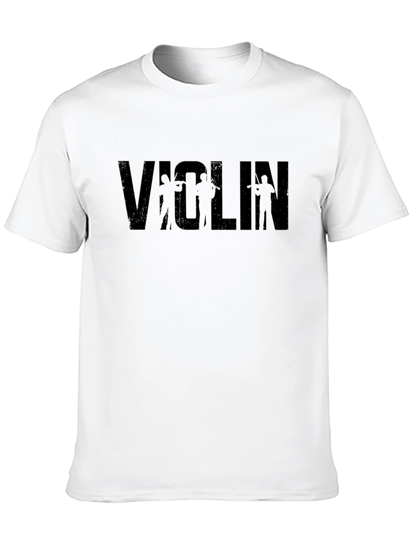 Violin Players Graphic Black T-Shirt