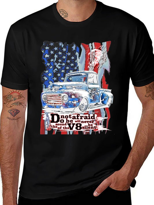 Patriotic Truck V8 T-Shirt