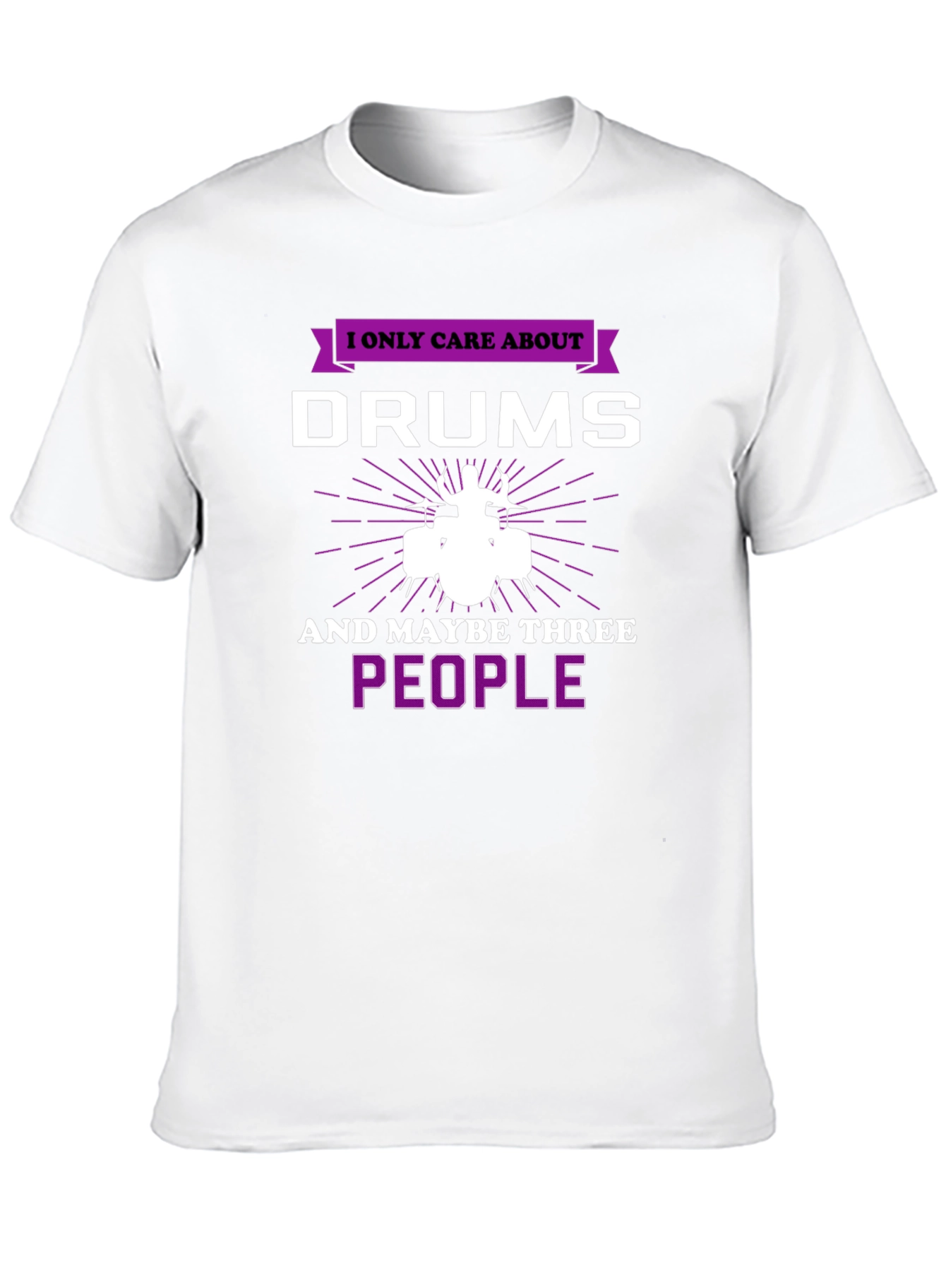 Drummers Tee: I Only Care About Drums Graphic T-Shirt
