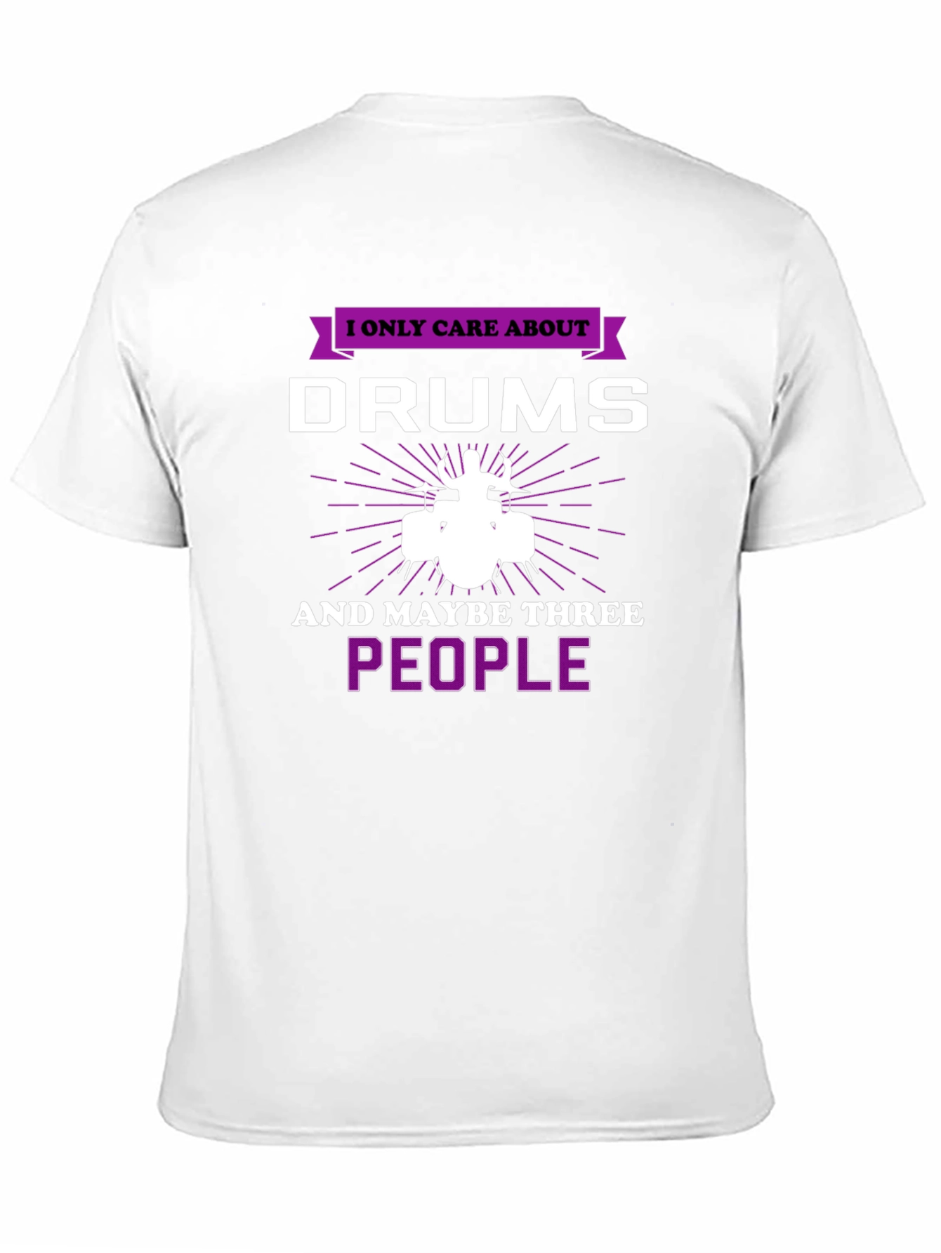 Drummers Tee: I Only Care About Drums Graphic T-Shirt