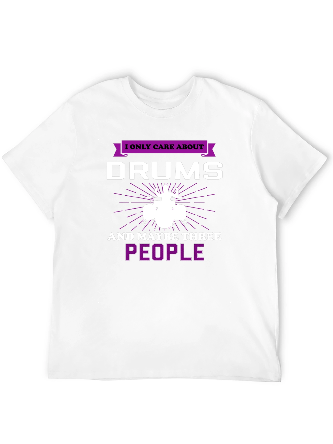 Drummers Tee: I Only Care About Drums Graphic T-Shirt