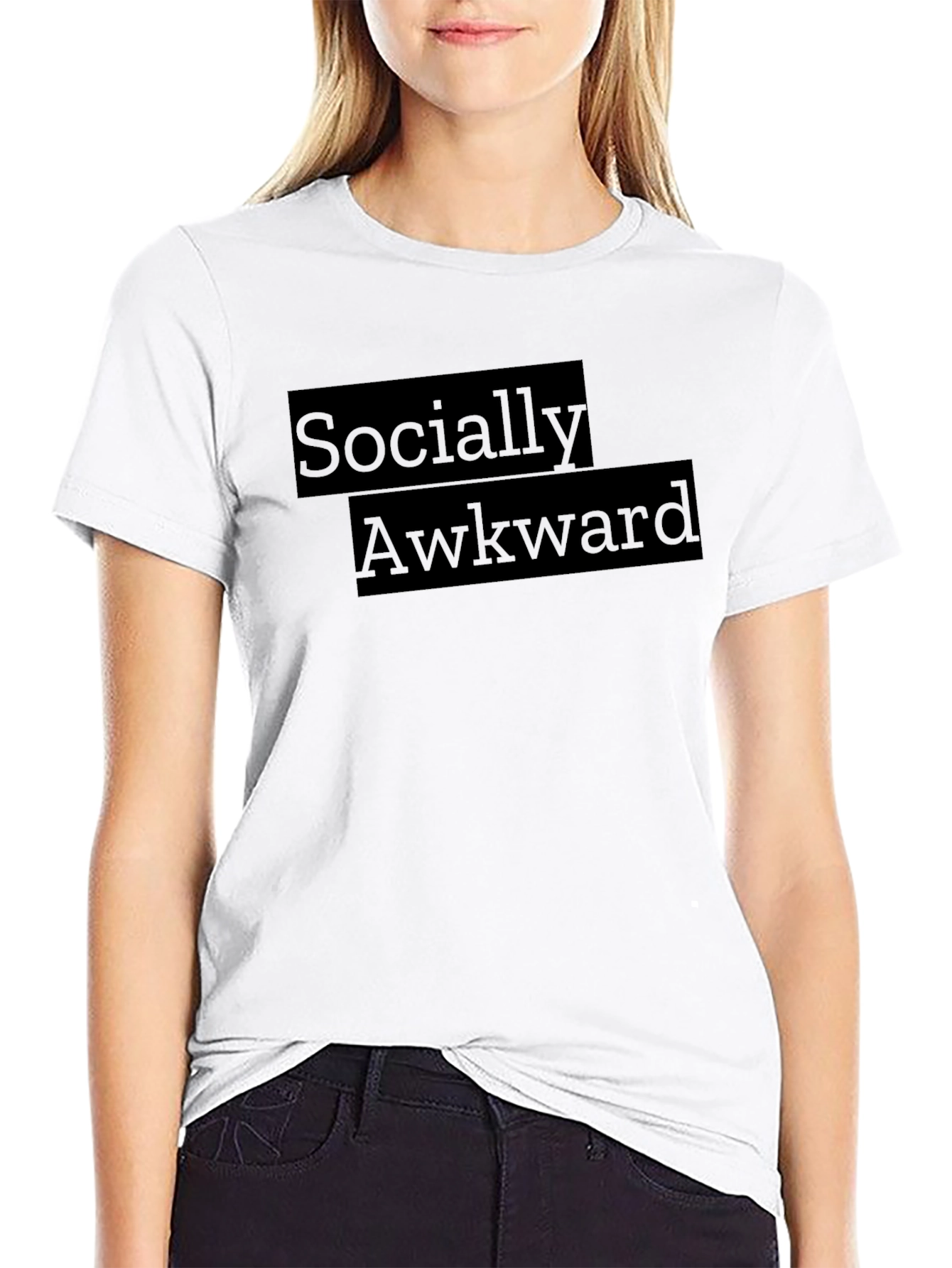Socially Awkward Graphic Tee - Soft Black T-Shirt